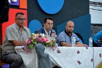 El edil Ramos pregona las fiestas del Carmen de La Medianía (Foto Francisco Javier Santana)